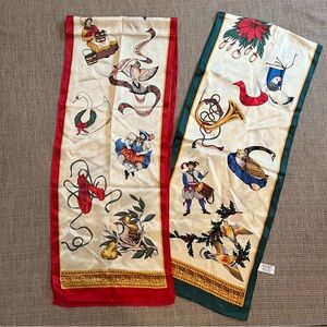 Vintage Echo Silk Scarves ( set of 2)